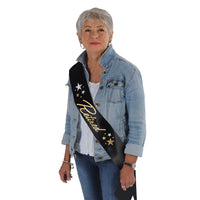 Glittered Retired Satin Sash, 33