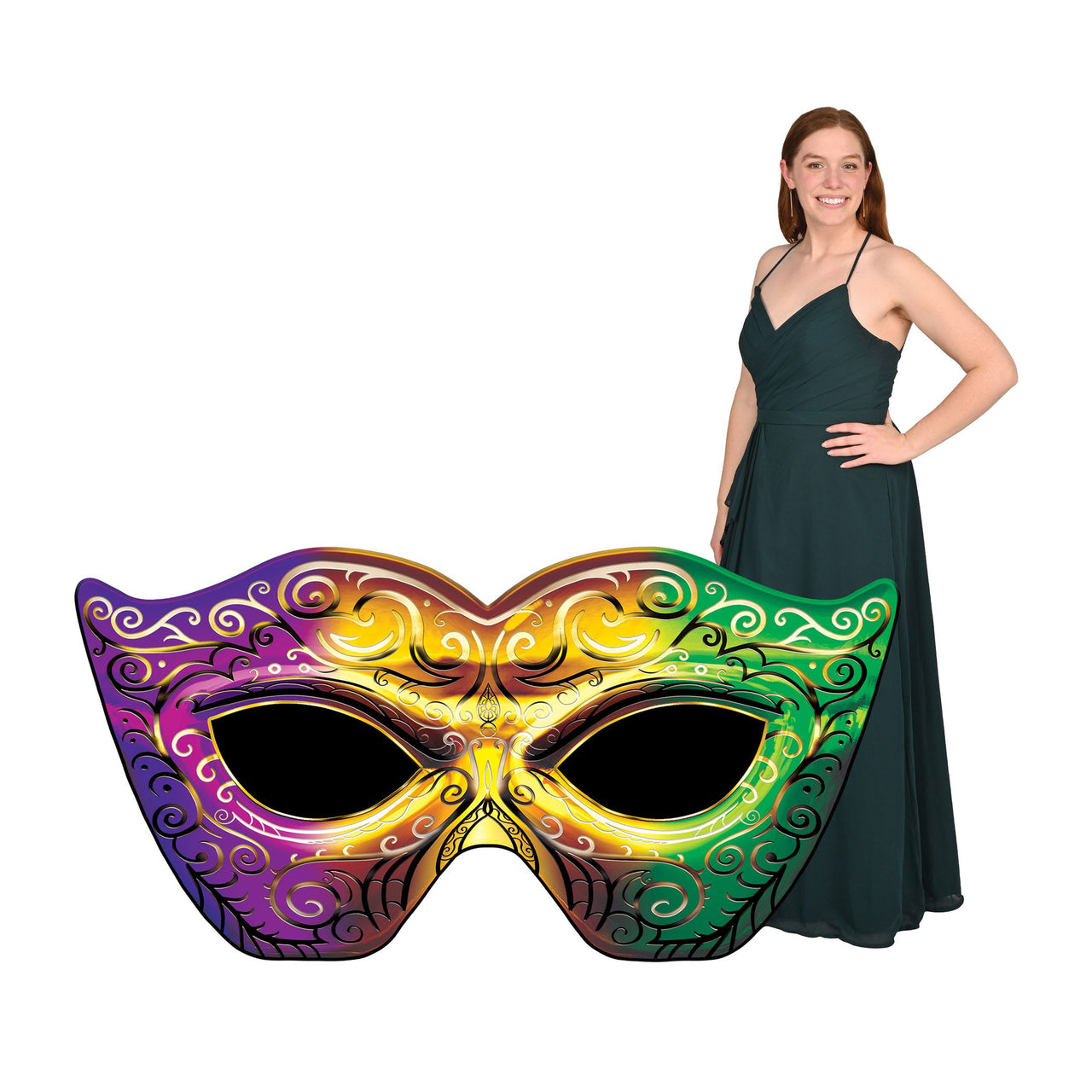 Mardi Gras Masquerade Mask Stand-Up Prop - 4.7ft Tall