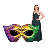 Mardi Gras Masquerade Mask Stand-Up Prop - 4.7ft Tall