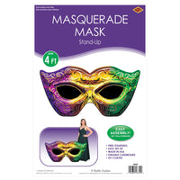 Mardi Gras Masquerade Mask Stand-Up Prop - 4.7ft Tall