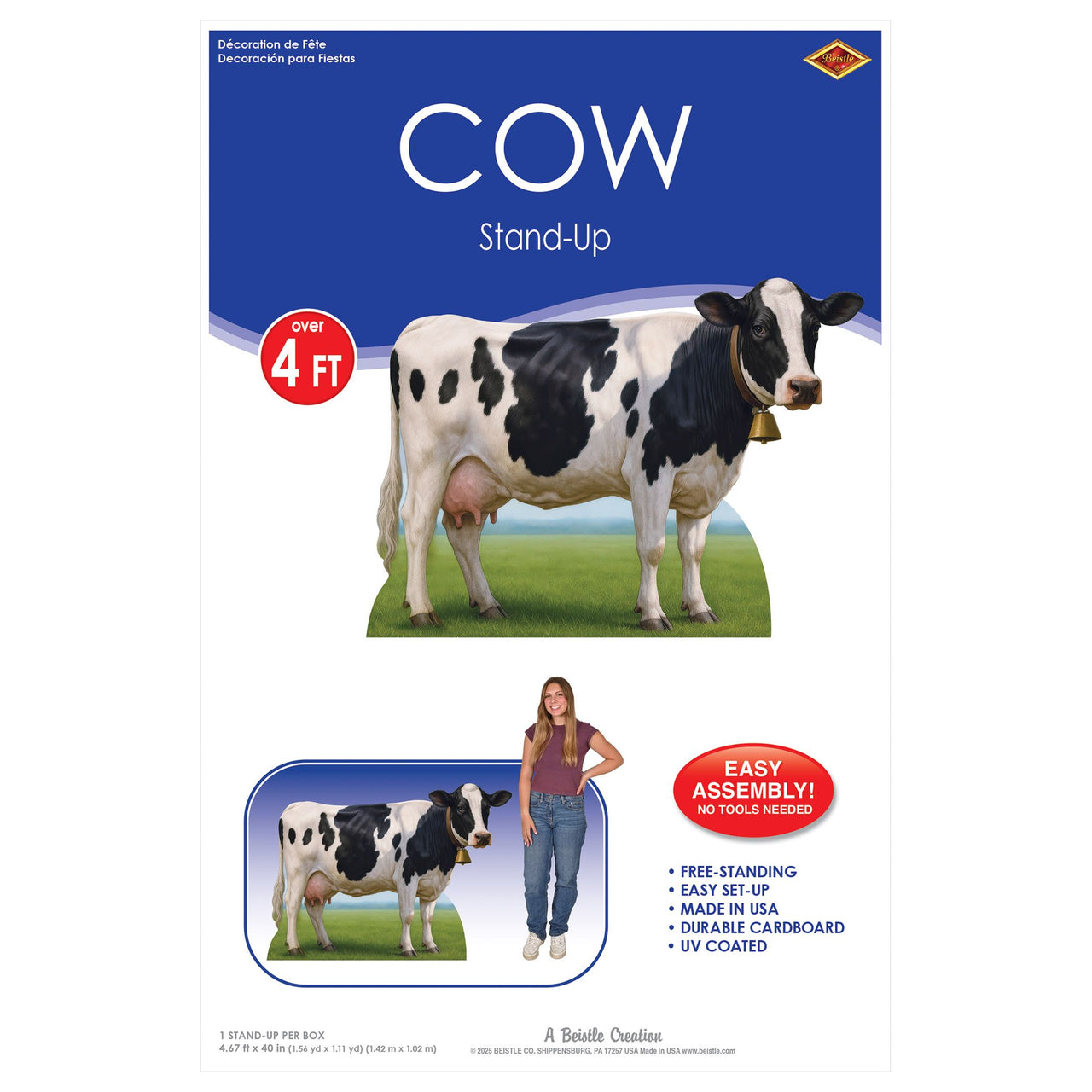 Lifesize Cow Stand-Up Prop - Farm & Western Decor