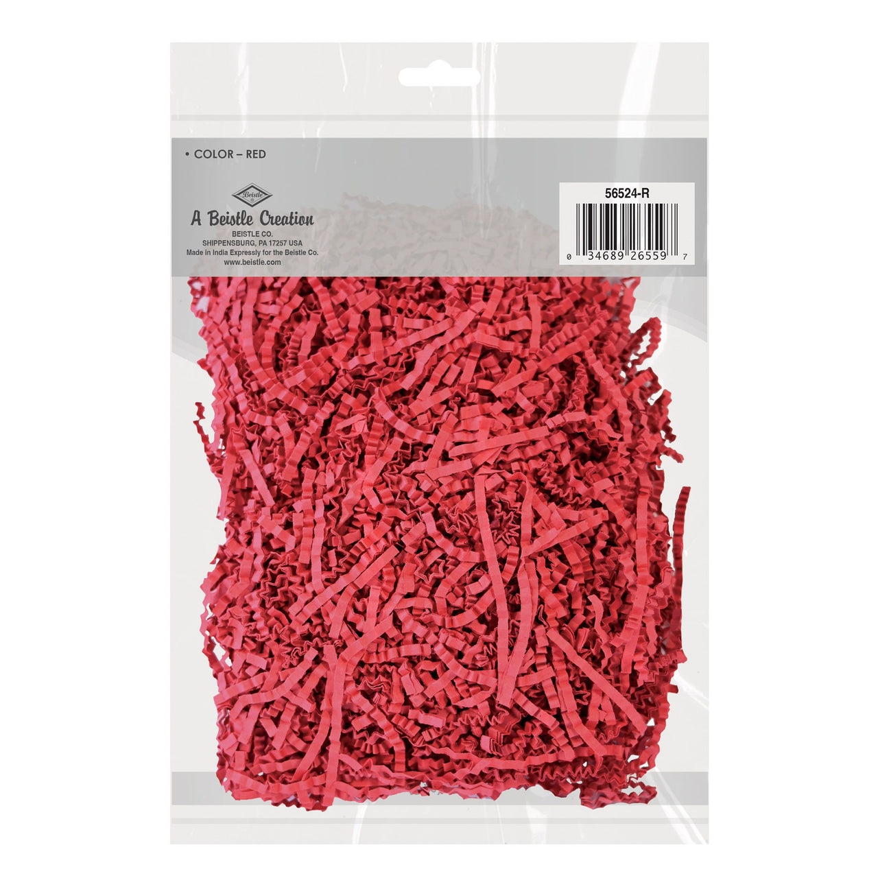 Red Crinkle Cut Paper Shreds - 2 oz Gift Basket Filler