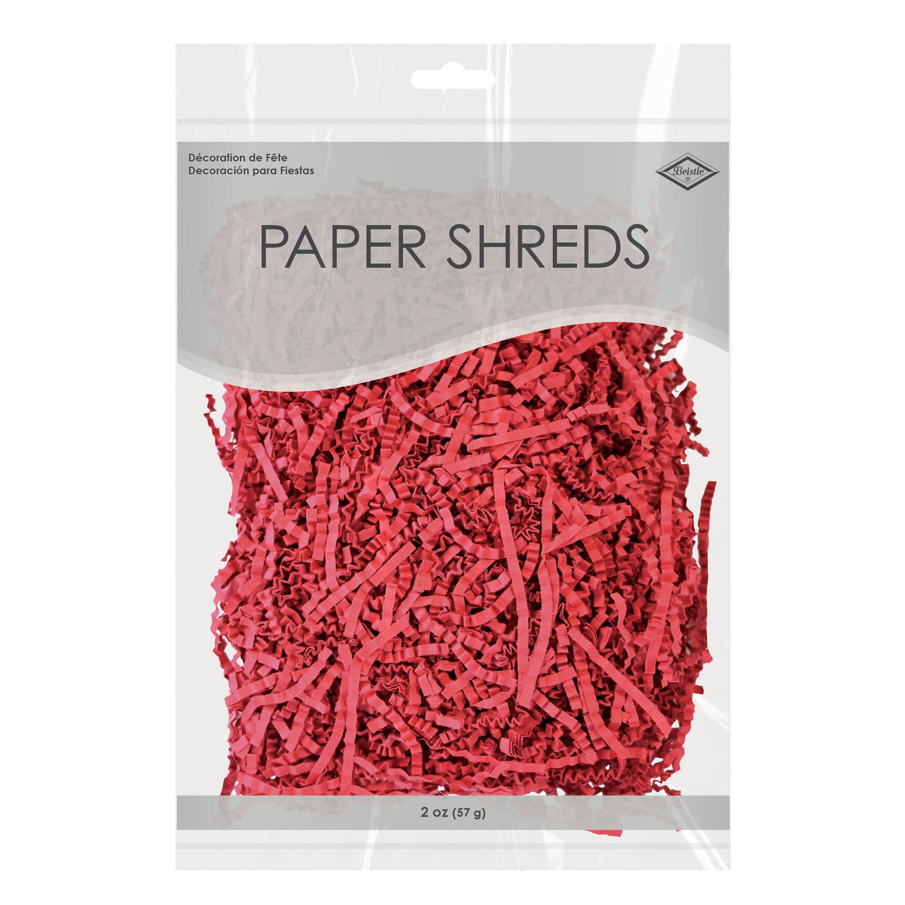 Red Crinkle Cut Paper Shreds - 2 oz Gift Basket Filler