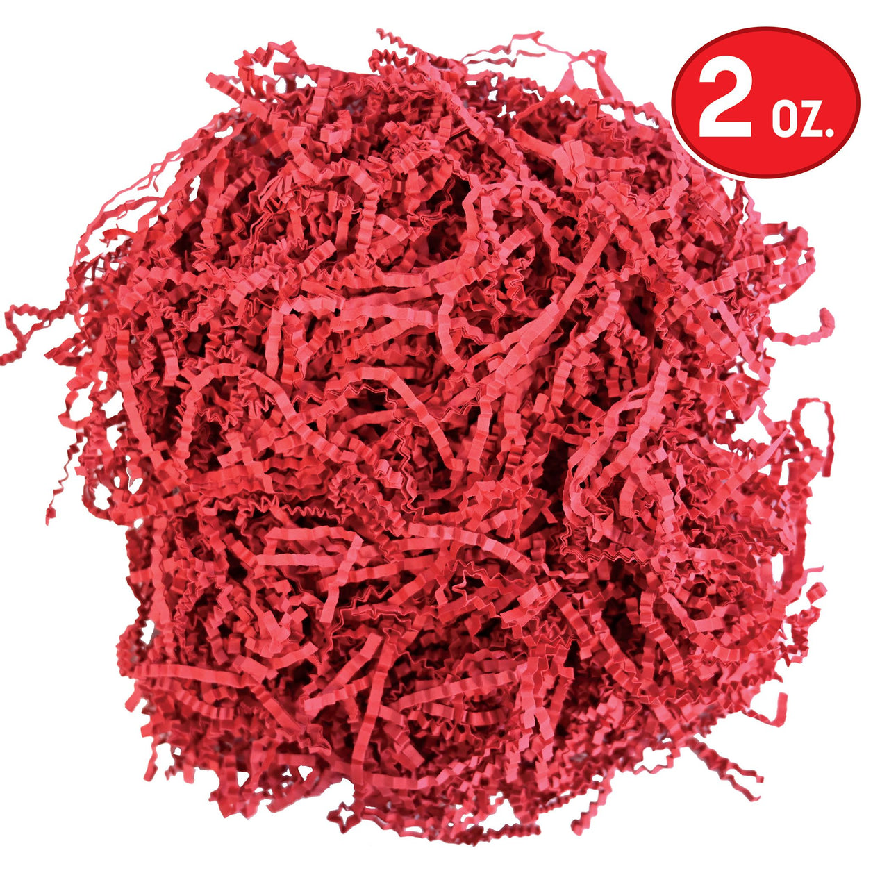 Red Crinkle Cut Paper Shreds - 2 oz Gift Basket Filler