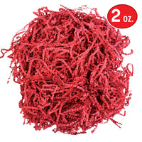 Red Crinkle Cut Paper Shreds - 2 oz Gift Basket Filler