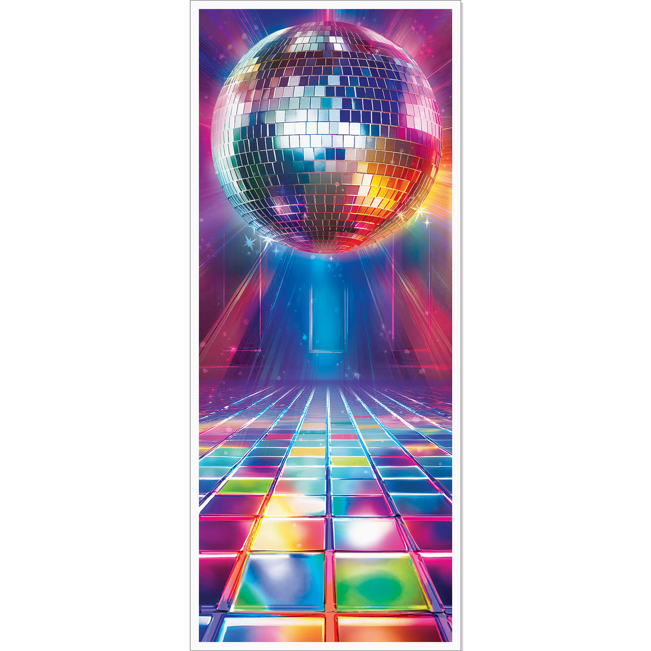 Disco Door Cover, 6' x 30", Hanging Decorations, 70's, Signs & Times