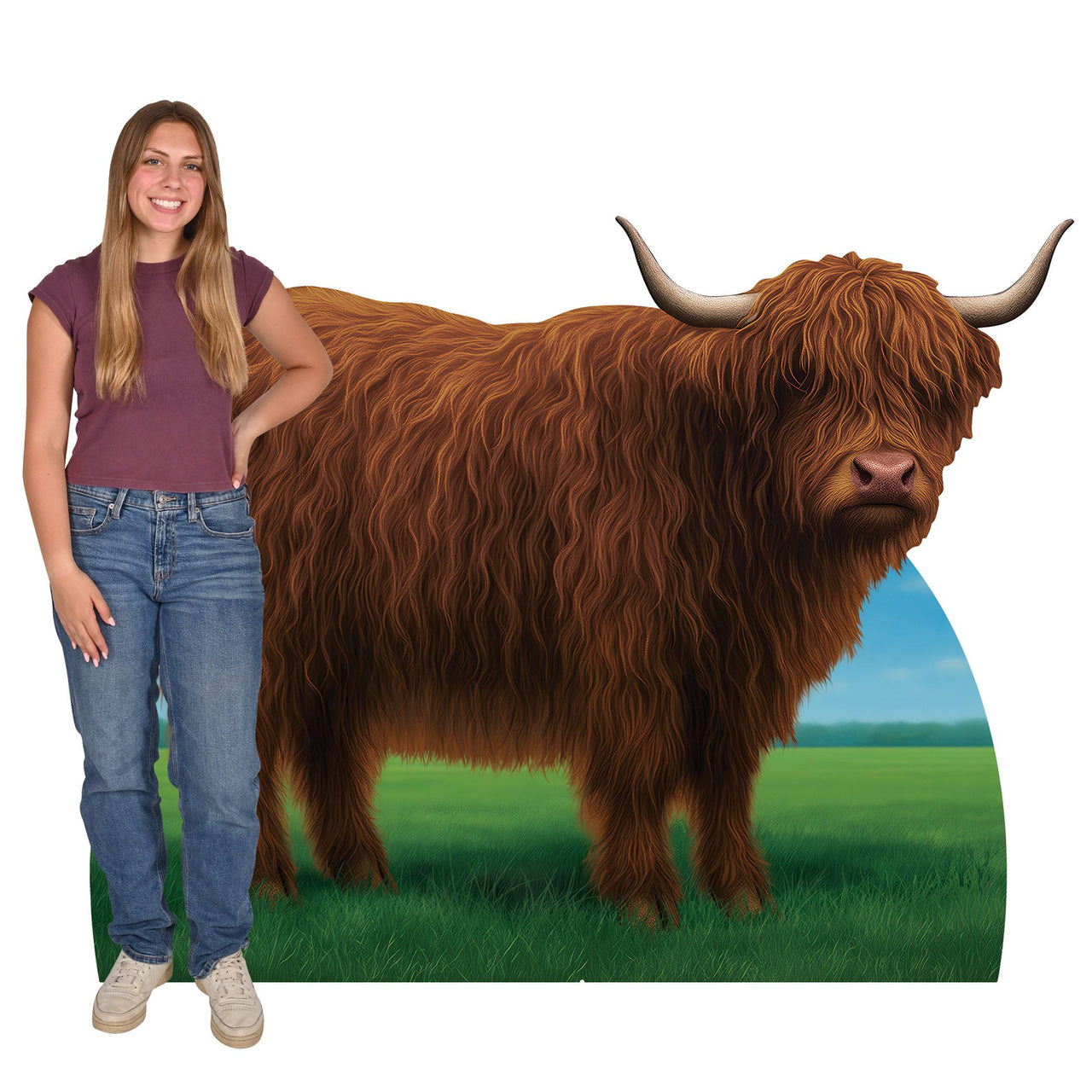 Highland Cow Stand-Up - Farm & Western Party Prop