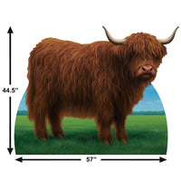 Highland Cow Stand-Up - Farm & Western Party Prop