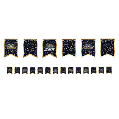 Happy Retirement Streamer, 6" x 8', Banners, Retirement