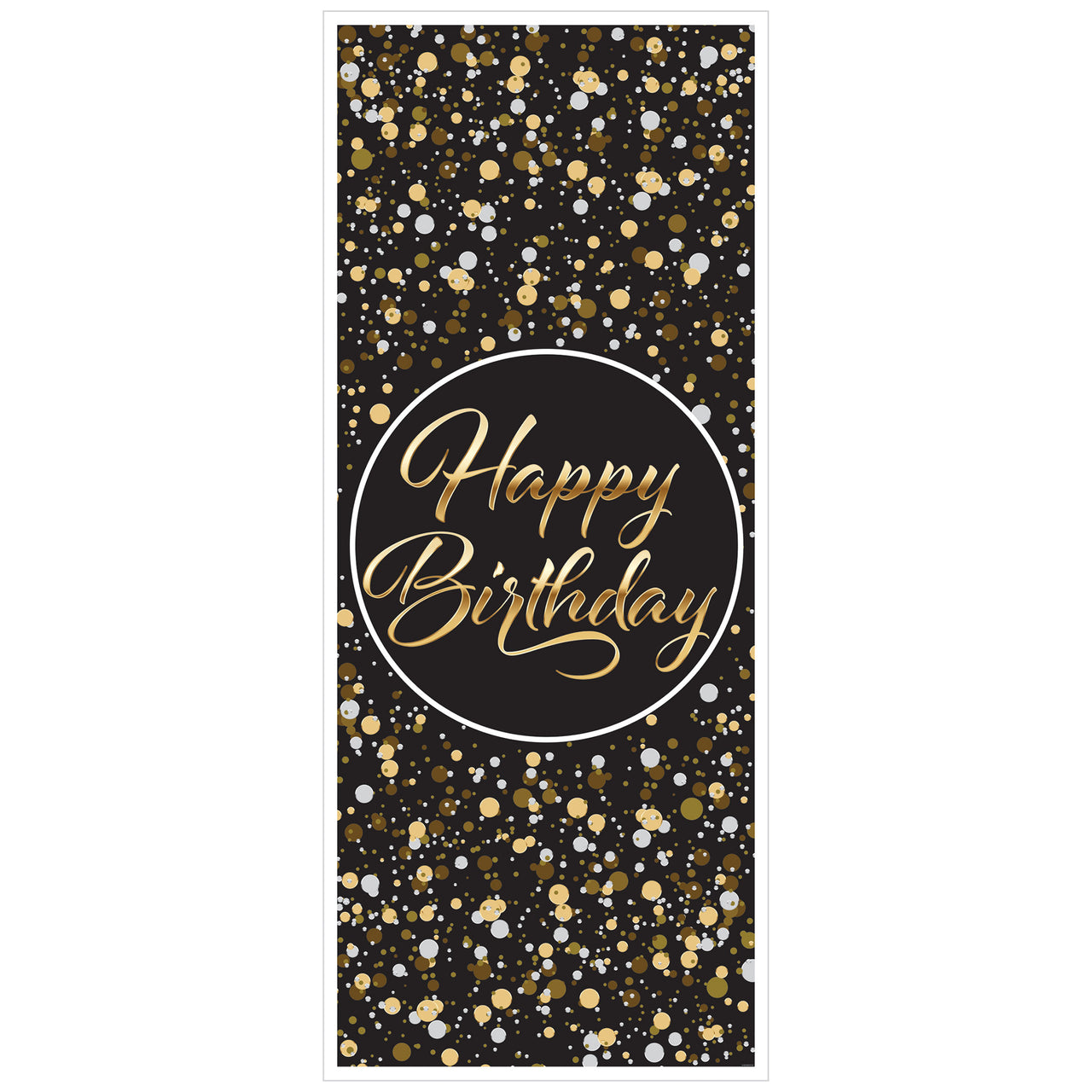 Happy Birthday Door Cover, 6' x 30", Hanging Decorations, Birthday-Age Specific, Birthday