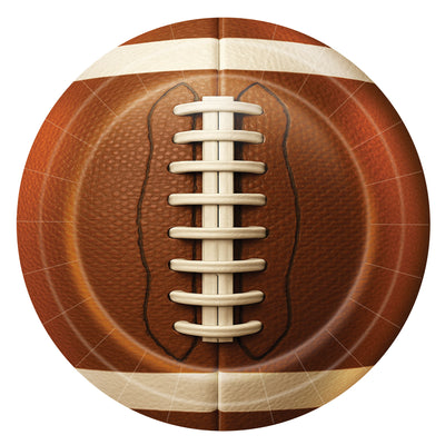 Football Party Plates - 9 Inch Dinner Plates (8 Pack)