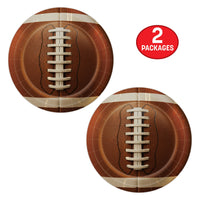 Football Party Plates - 9 Inch Dinner Plates (8 Pack)