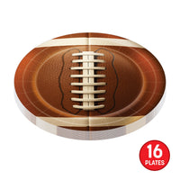 Football Party Plates - 9 Inch Dinner Plates (8 Pack)