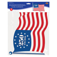 Semiquincentennial Flag Cutouts - Double-Sided (4-Pack)