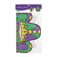 Jumbo Mardi Gras Glitter Cutouts (2-Pack) - 24.75 inch