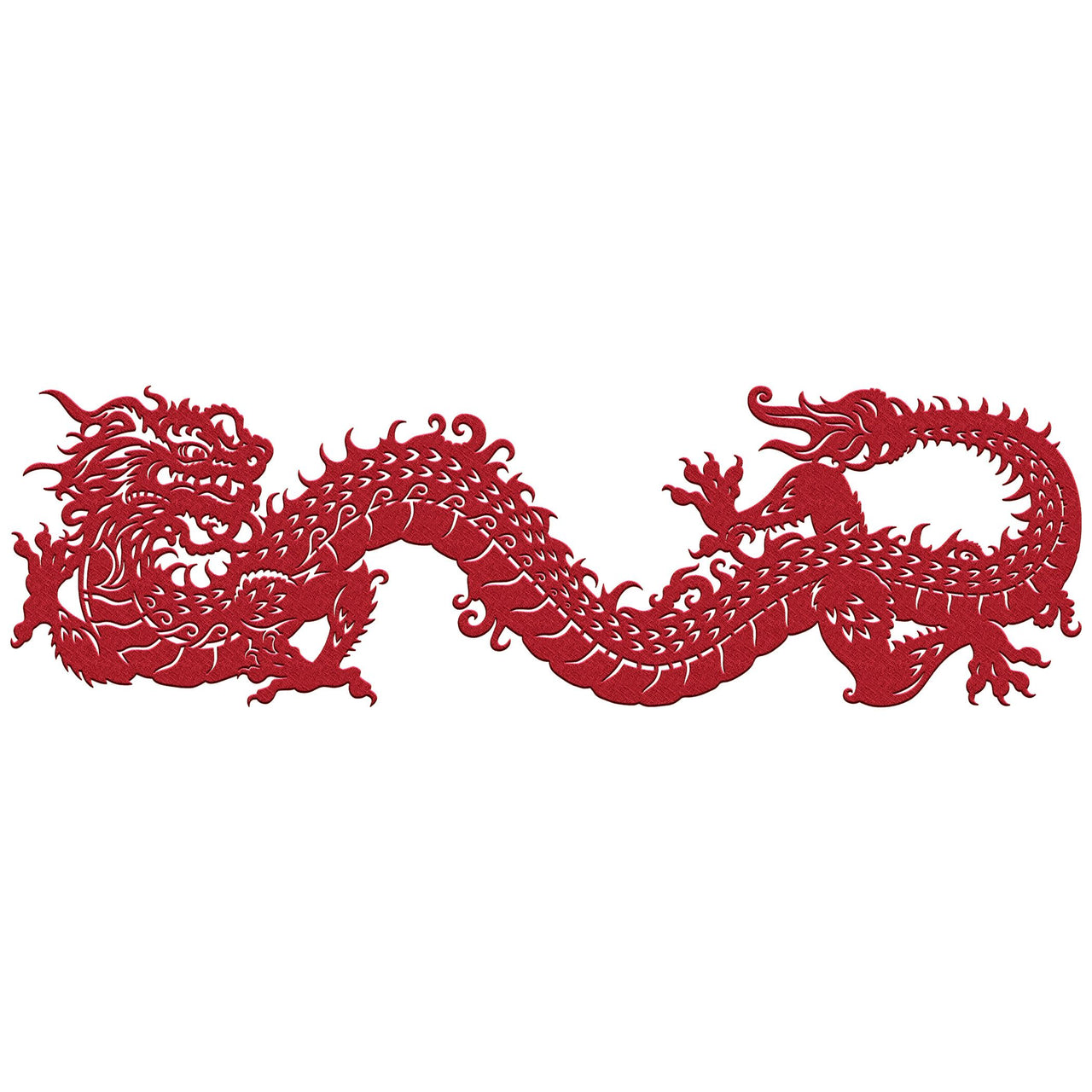 Felt Dragon Table Runner - 12 x 40 Inch Lunar New Year Decor