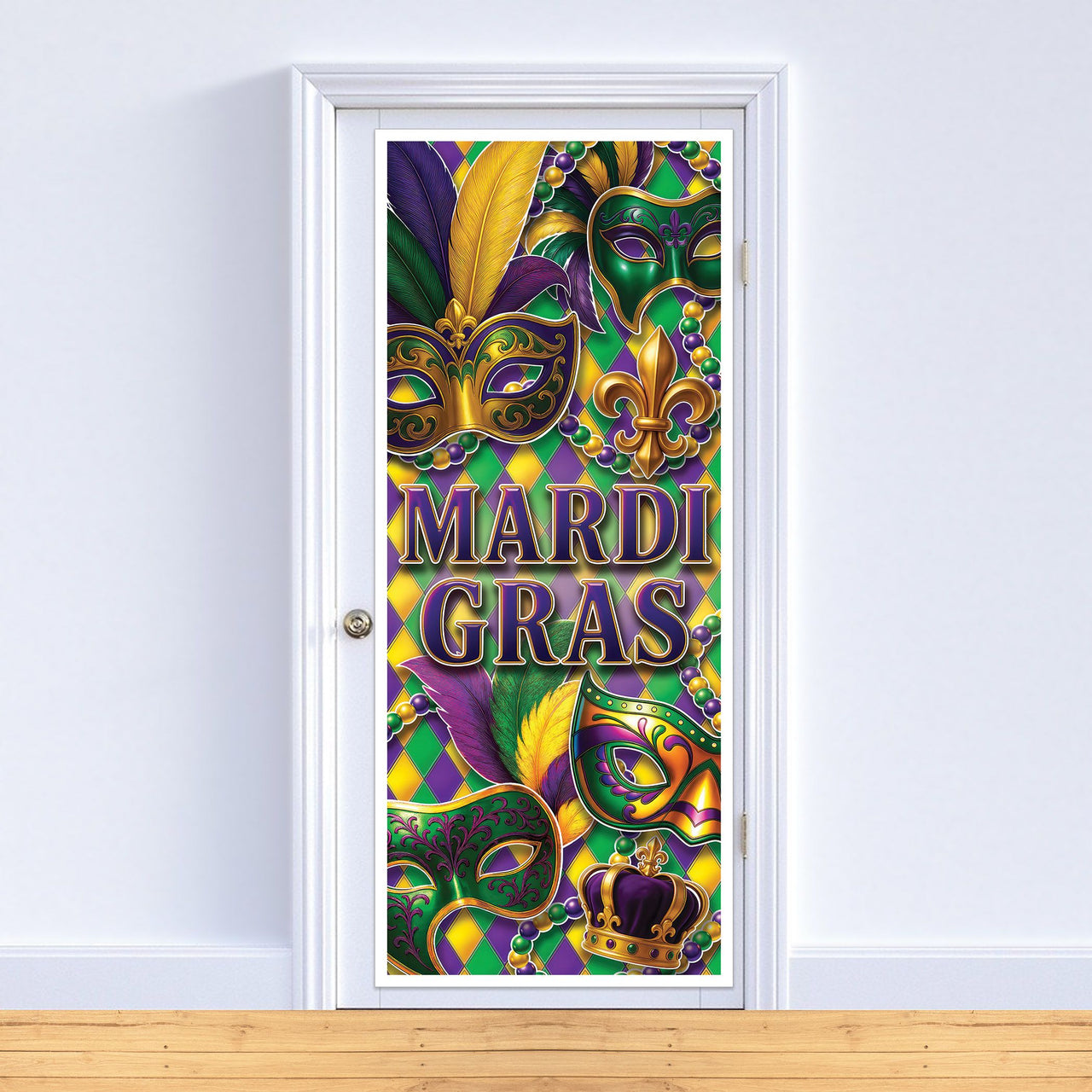 Mardi Gras All-Weather Door Cover - 6 ft x 30 inch
