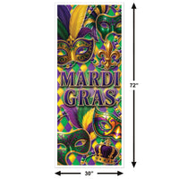 Mardi Gras All-Weather Door Cover - 6 ft x 30 inch