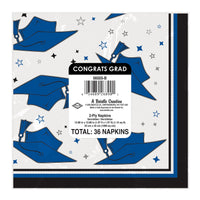 Congrats Grad Luncheon Napkins - Blue (36-Count)