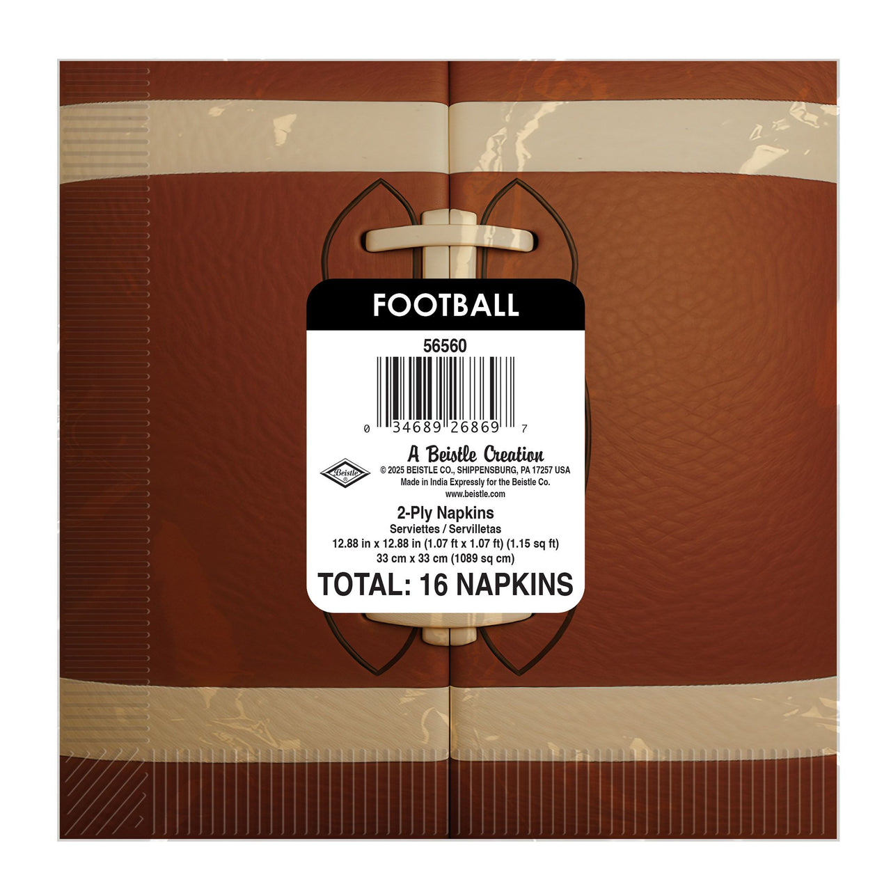 Football Luncheon Napkins (16-Count) - Sports Party Supplies