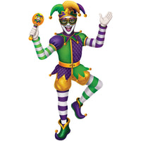 3 ft Mardi Gras Jester Jointed Figure Decoration