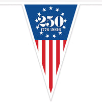 Semiquincentennial Pennant Banner - All-Weather, 10 ft