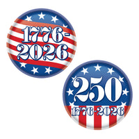 Semiquincentennial Buttons - Patriotic 2-inch (2/Pkg)
