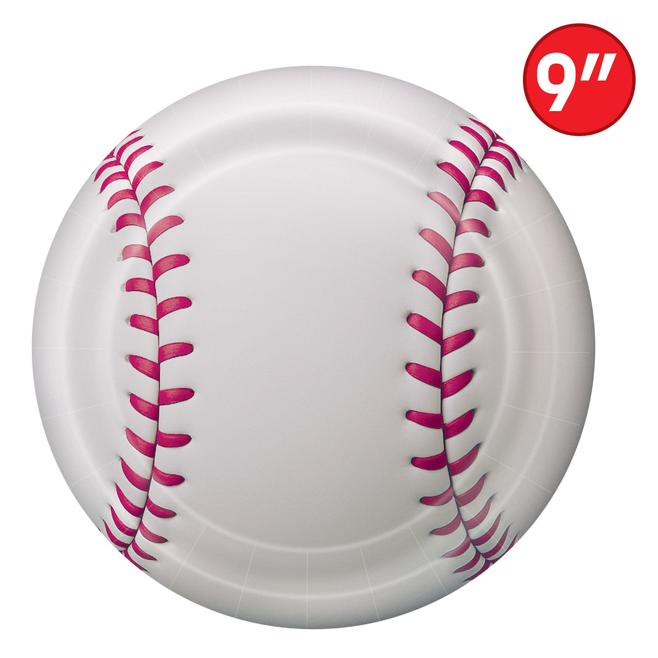 9" Baseball Party Plates - Set of 8 Sports-Themed Dinnerware