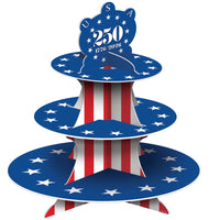 Semiquincentennial Cupcake Stand - 16 inch Patriotic Display