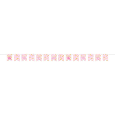 Sweet 16 Streamer - 6in x 8ft Birthday Party Banner