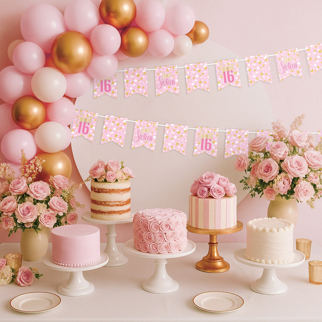 Sweet 16 Streamer - 6in x 8ft Birthday Party Banner