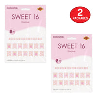 Sweet 16 Streamer - 6in x 8ft Birthday Party Banner