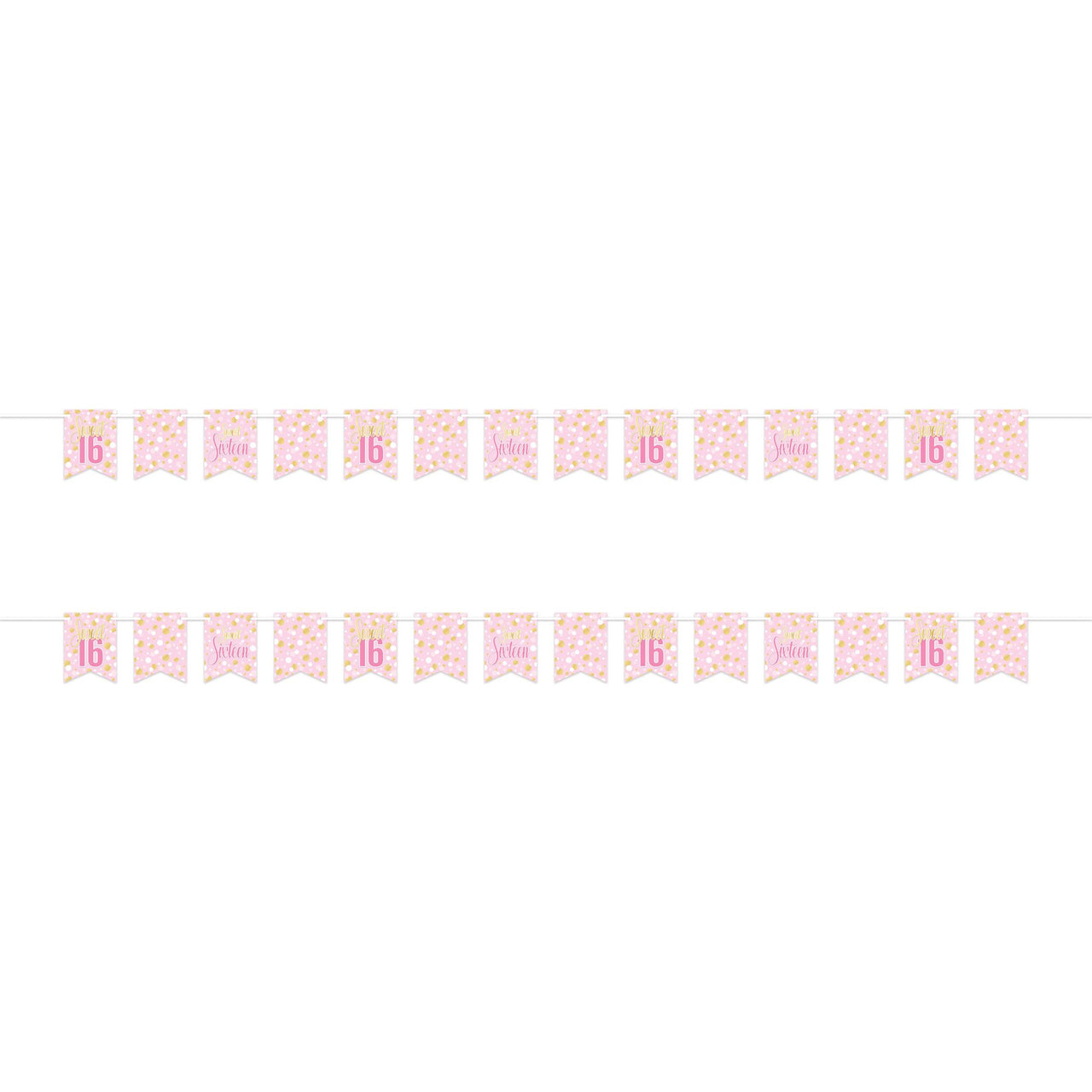 Sweet 16 Streamer - 6in x 8ft Birthday Party Banner
