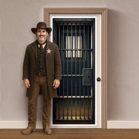 Jail Cell Door Cover - All-Weather Western Halloween Decor