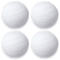 Volleyball Round Plastic Placemats - 4 Pack | 13 inch