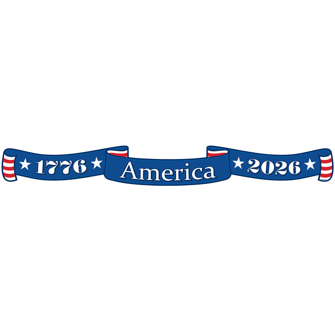 Semiquincentennial Streamer, 4.25" x 3' 1.25", Banners, Patriotic
