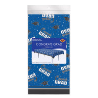 Congrats Grad Blue Plastic Tablecover - 54