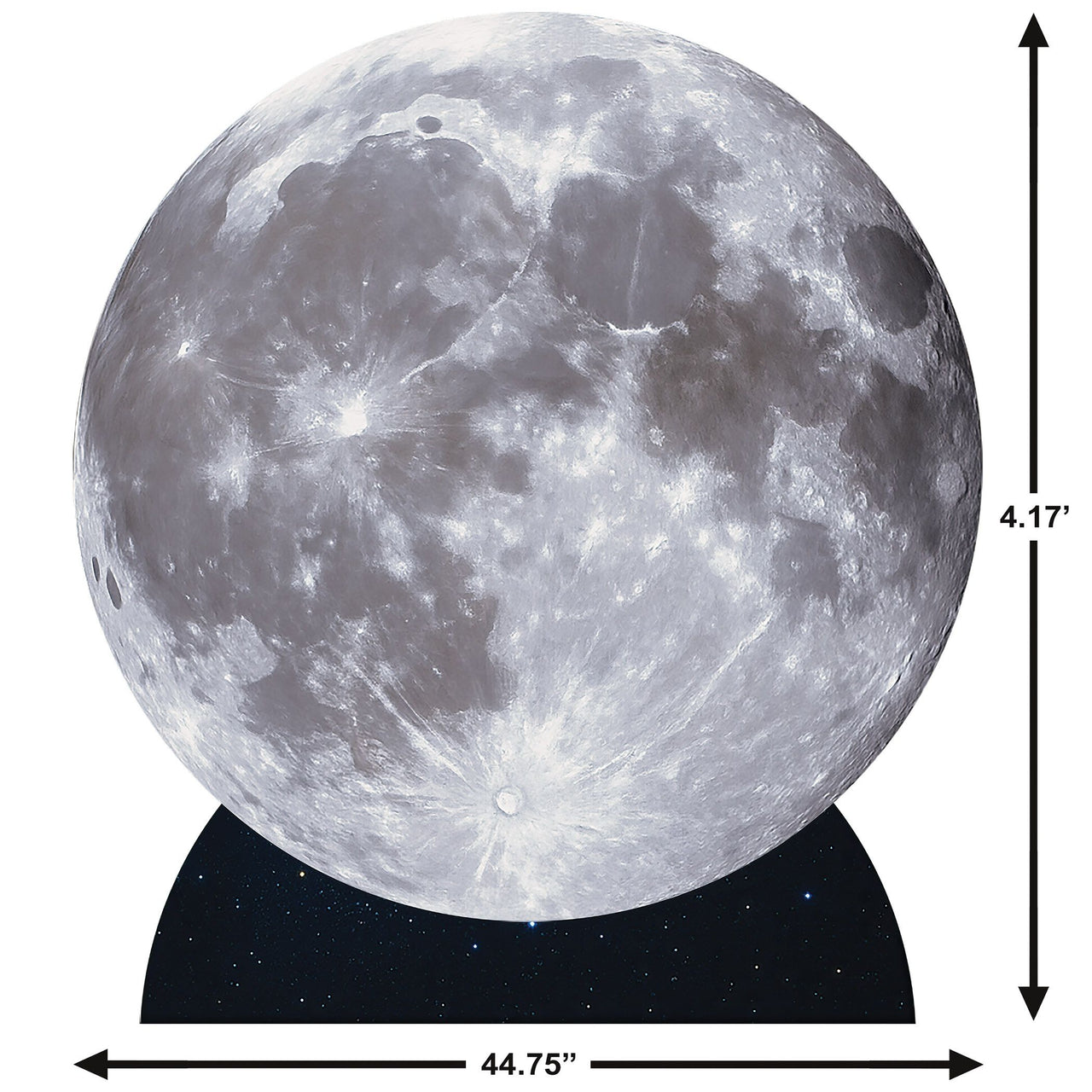 Moon Stand-Up Prop - 4ft Tall Space Decoration