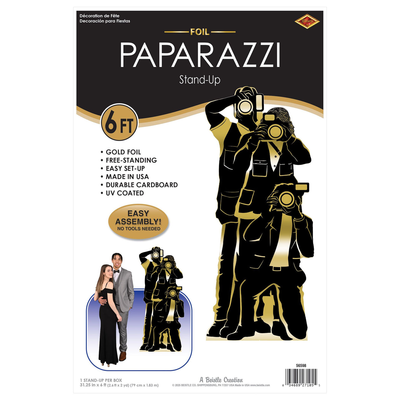 Paparazzi Stand-Up Prop - 6ft Tall for Parties & Prom
