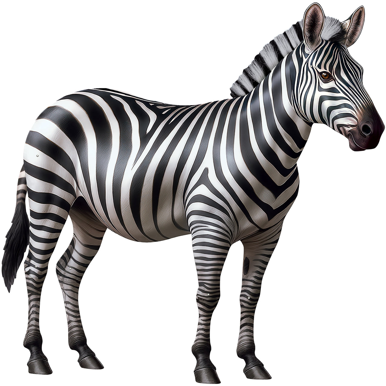 Jointed Zebra Cutout - 33 Inch Safari Wall Decoration