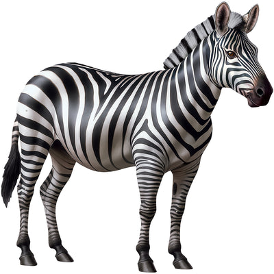 Jointed Zebra Cutout - 33 Inch Safari Wall Decoration