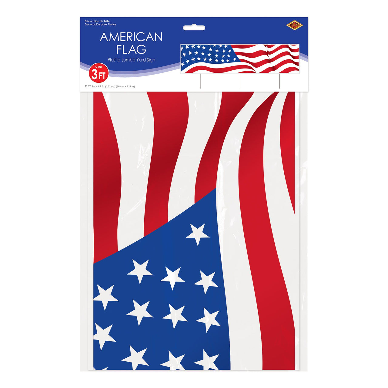 Jumbo American Flag Yard Sign - All-Weather Patriotic Decor