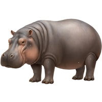 Jointed Hippopotamus Cutout - 32.25 Inch Jungle Decor
