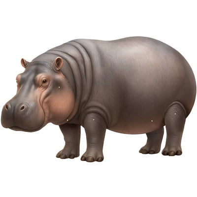 Jointed Hippopotamus Cutout - 32.25 Inch Jungle Decor