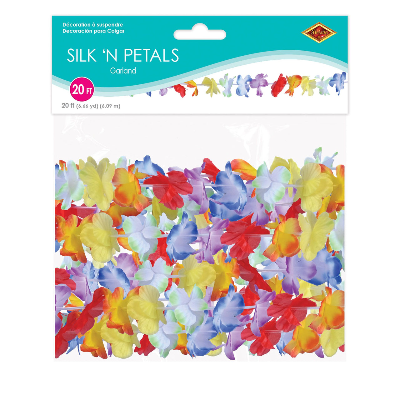 Silk 'N Petals Garland - 20 Ft Multi-Color Fabric Flowers - view 3