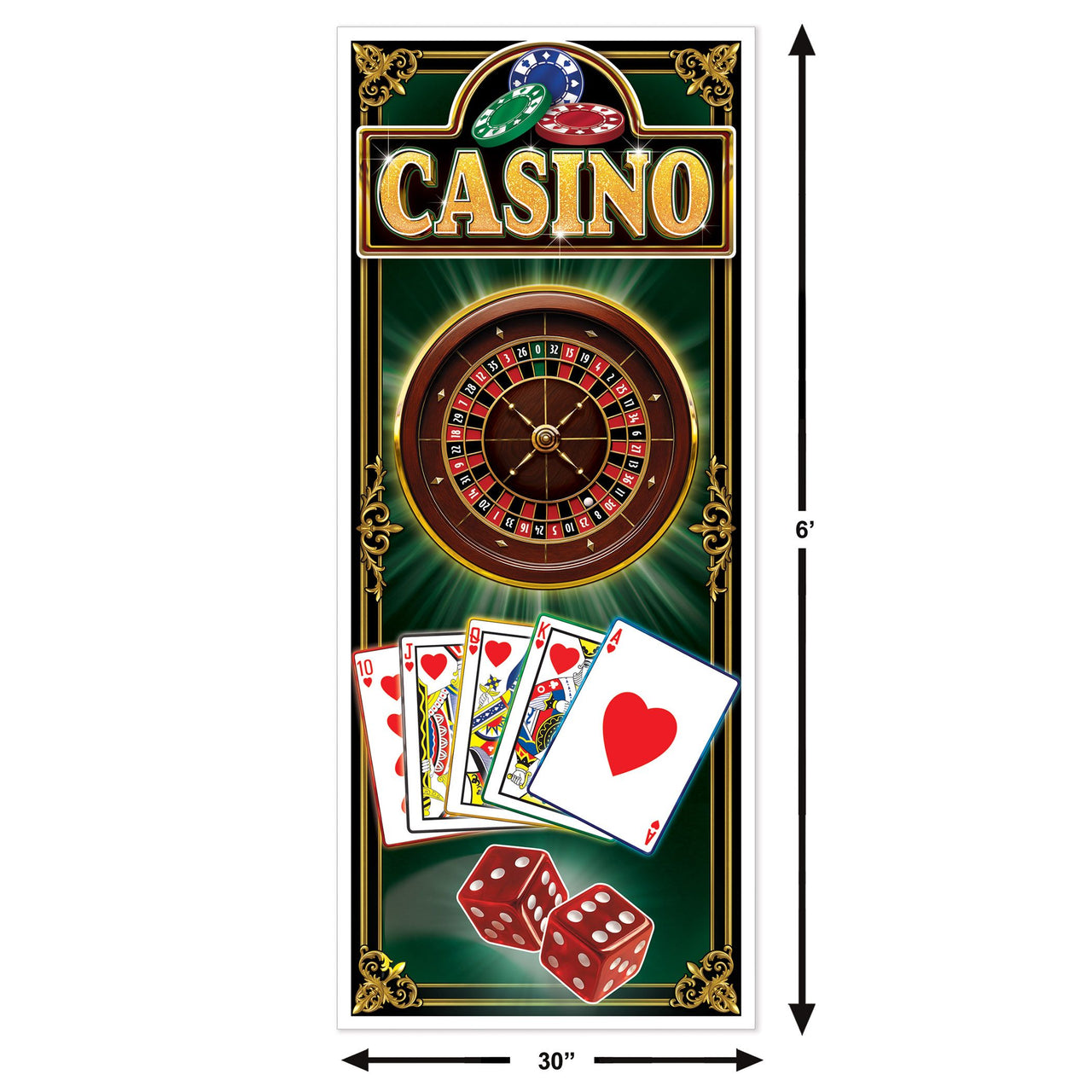 Casino High Roller All-Weather Door Cover - 6ft x 30in