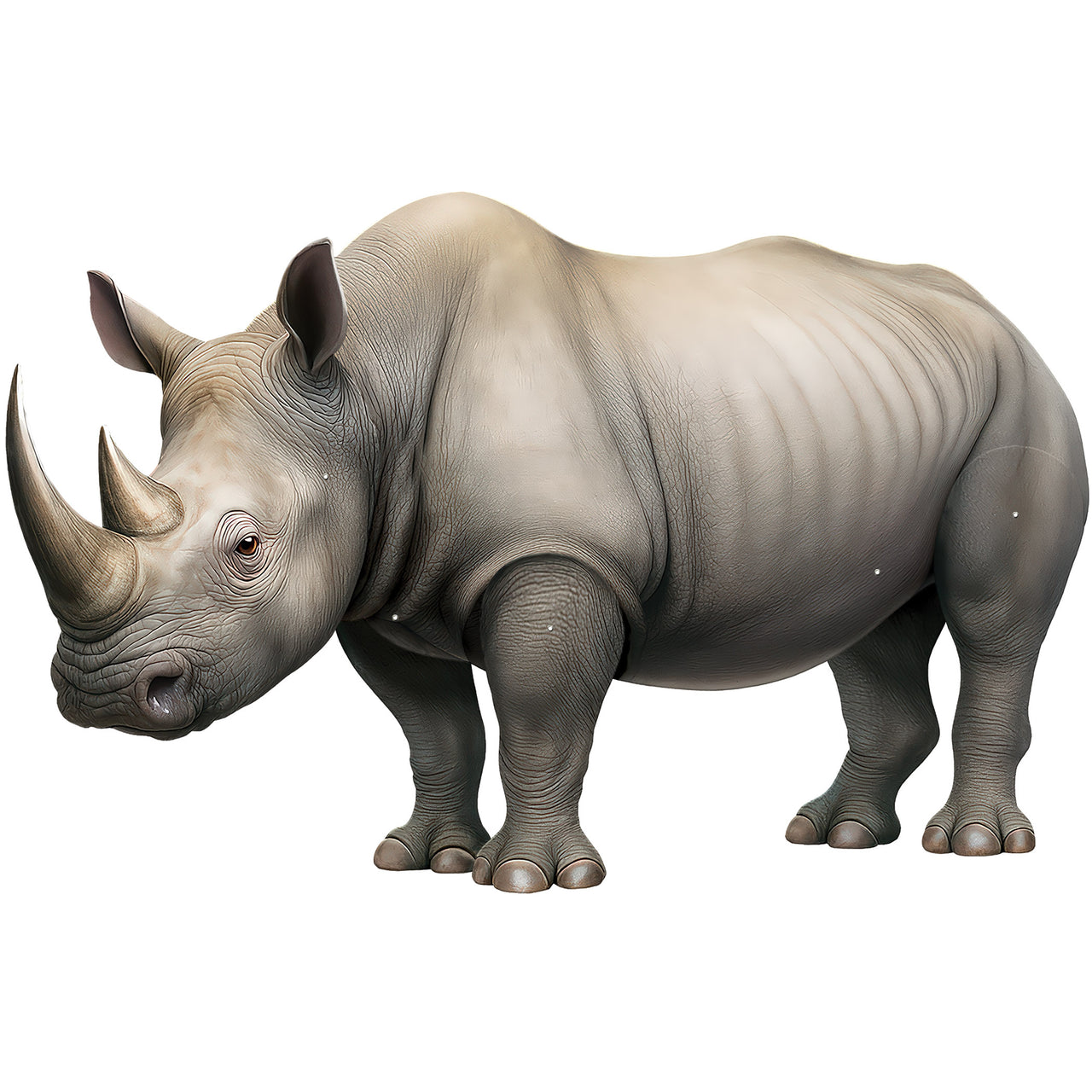 Jointed Rhinoceros Cutout - 42 Inch Jungle Decoration