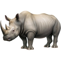 Jointed Rhinoceros Cutout - 42 Inch Jungle Decoration