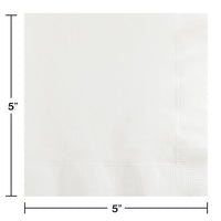 Bulk White Beverage Napkins 3 ply (500 per Case)