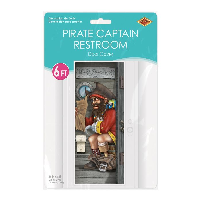 Pirate Captain Restroom Door Cover - All-Weather Decor